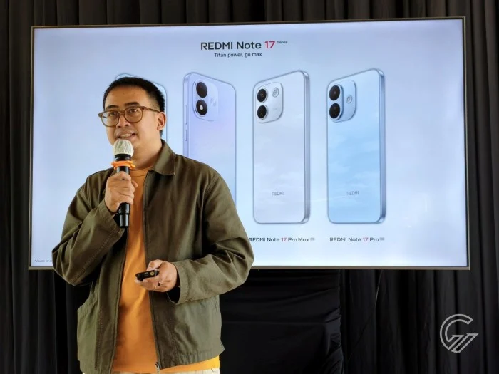 Deretan perangkat Redmi Note 17 Series dengan desain kamera vertikal yang modern