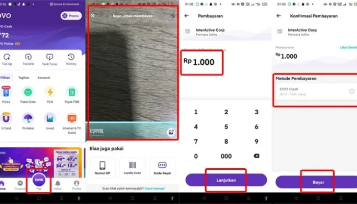 Cara bayar pakai QRIS di OVO untuk pemula