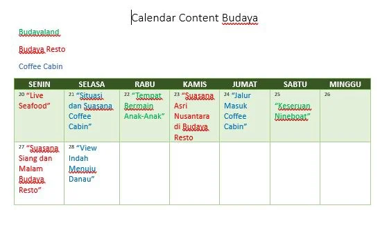 Cara bikin kalender konten untuk 30 hari (template + contoh) yang efektif