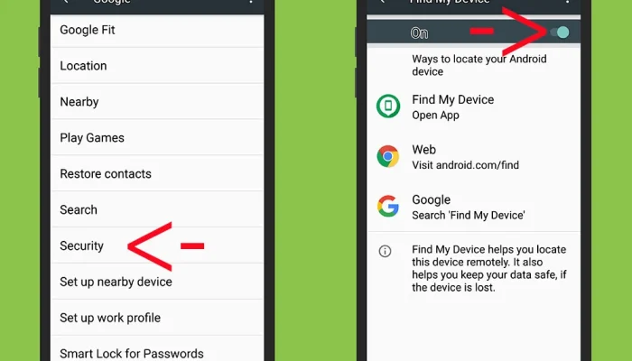 buka pola Android lewat akun Google (Find My Device)