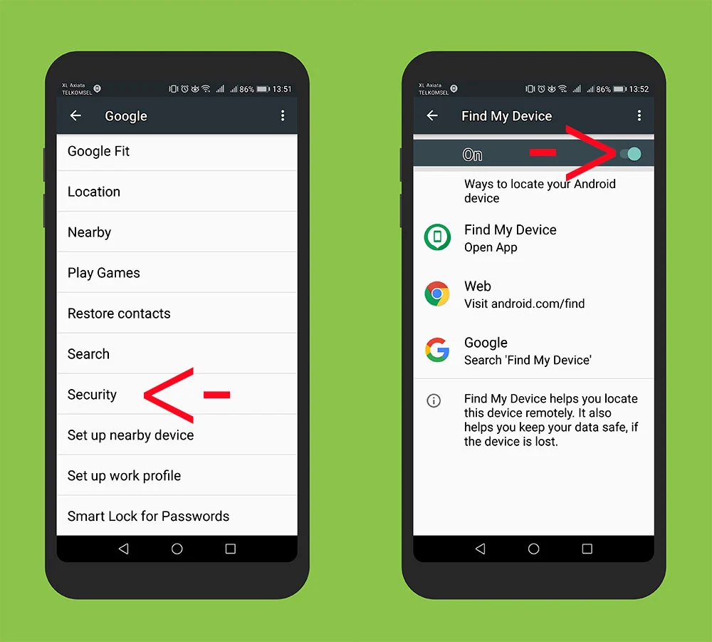 buka pola Android lewat akun Google (Find My Device)