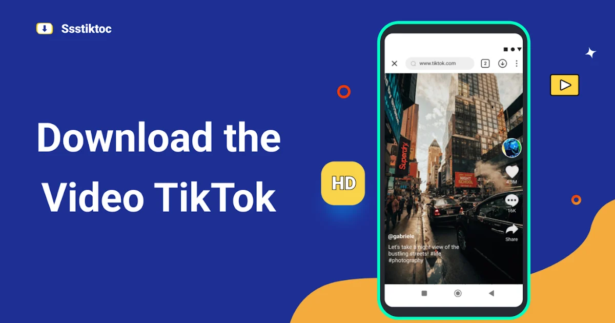Tampilan antarmuka SSSTikTok untuk mengunduh video TikTok tanpa tanda air