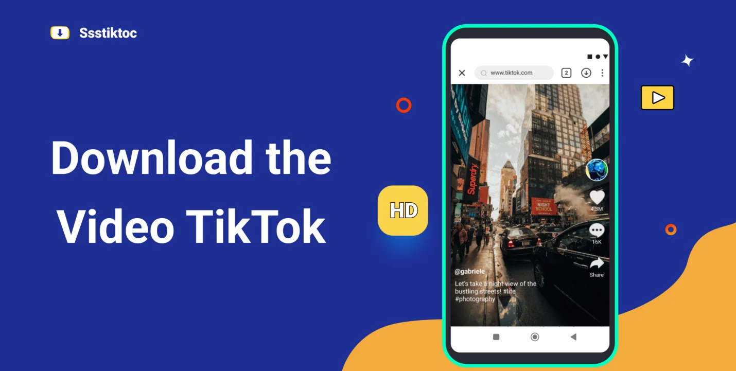 Tampilan antarmuka SSSTikTok untuk mengunduh video TikTok tanpa tanda air