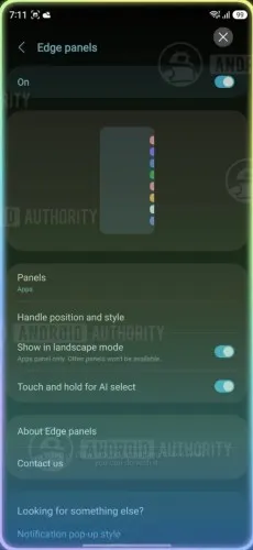 Antarmuka fitur AI Select pada perangkat Samsung Galaxy