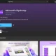 Tampilan antarmuka aplikasi video editor Clipchamp di Windows