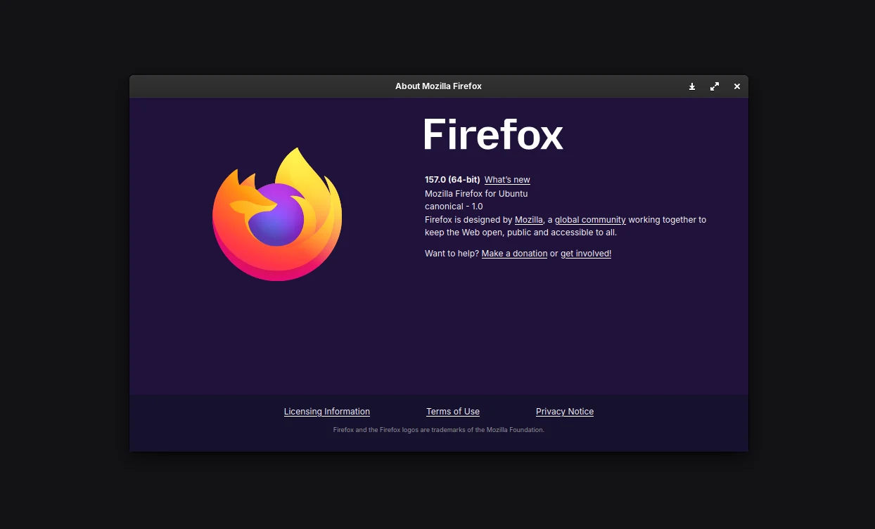 Tampilan antarmuka modern pada browser Firefox