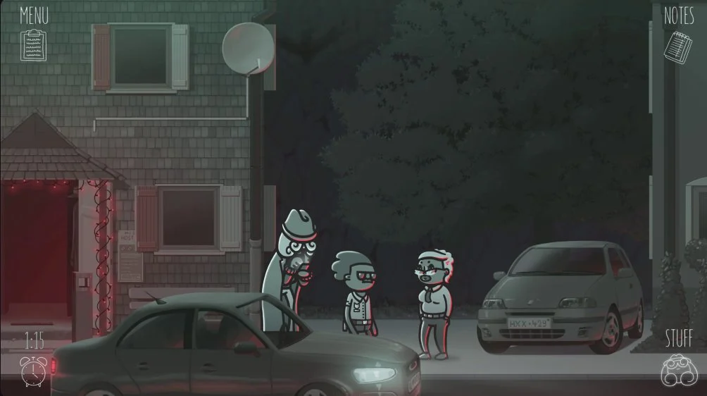 Tampilan visual karakter dan antarmuka dari game Mindcop dan Shogun Showdown