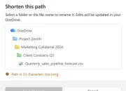 Tampilan antarmuka OneDrive pada sistem operasi Windows