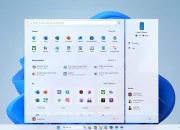 Tampilan antarmuka sistem operasi Windows 11 dengan desain modern