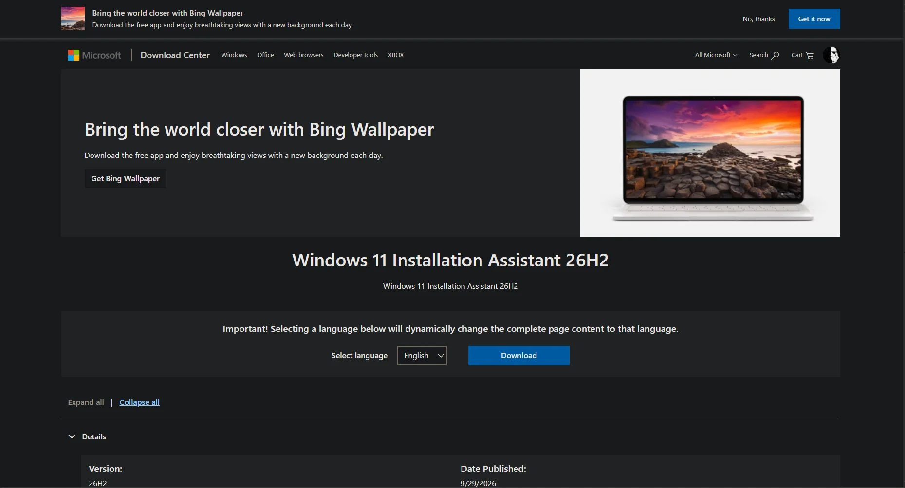 Tampilan antarmuka Windows 11 Installation Assistant pada layar komputer
