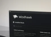 Tampilan kustomisasi desktop Windows 11 menggunakan mod Windhawk