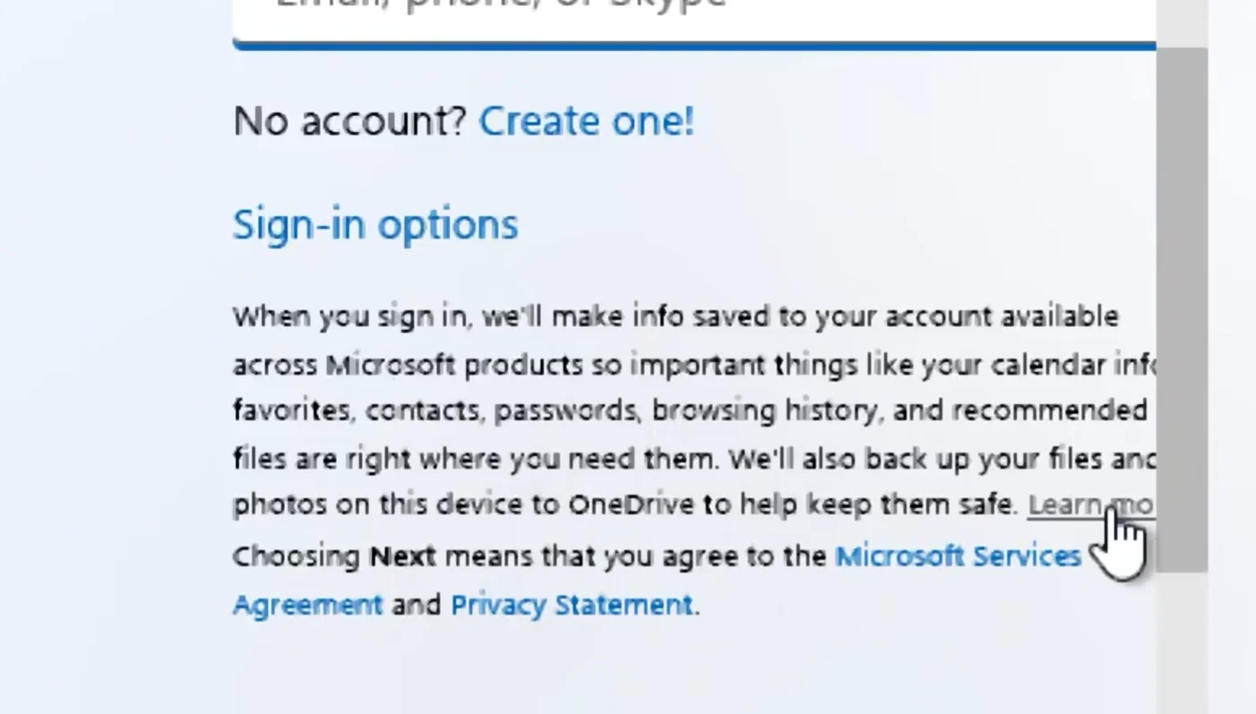 Tampilan layar instalasi Windows 11 yang meminta koneksi internet dan akun Microsoft